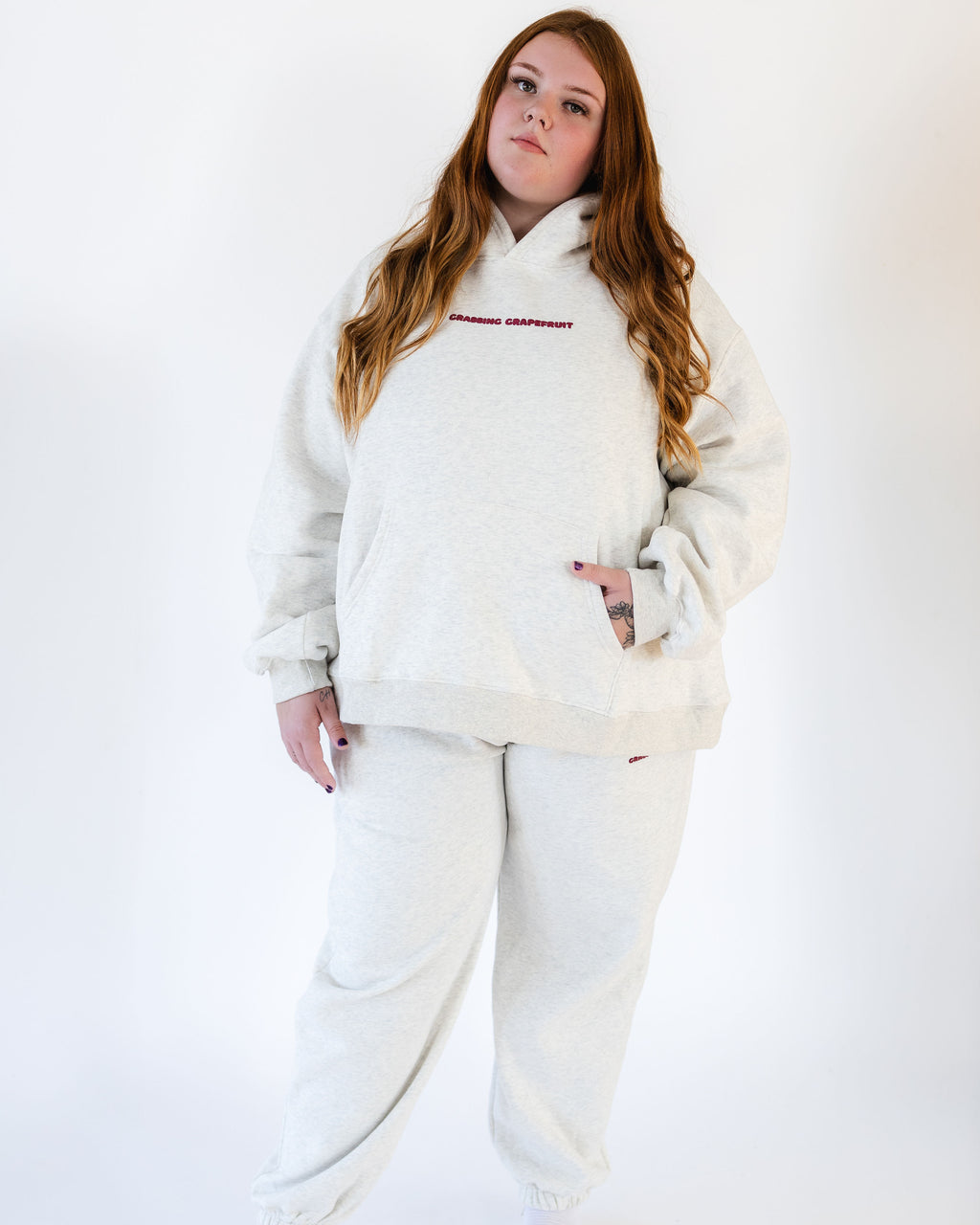 Merlot & Me Grey Hoodie