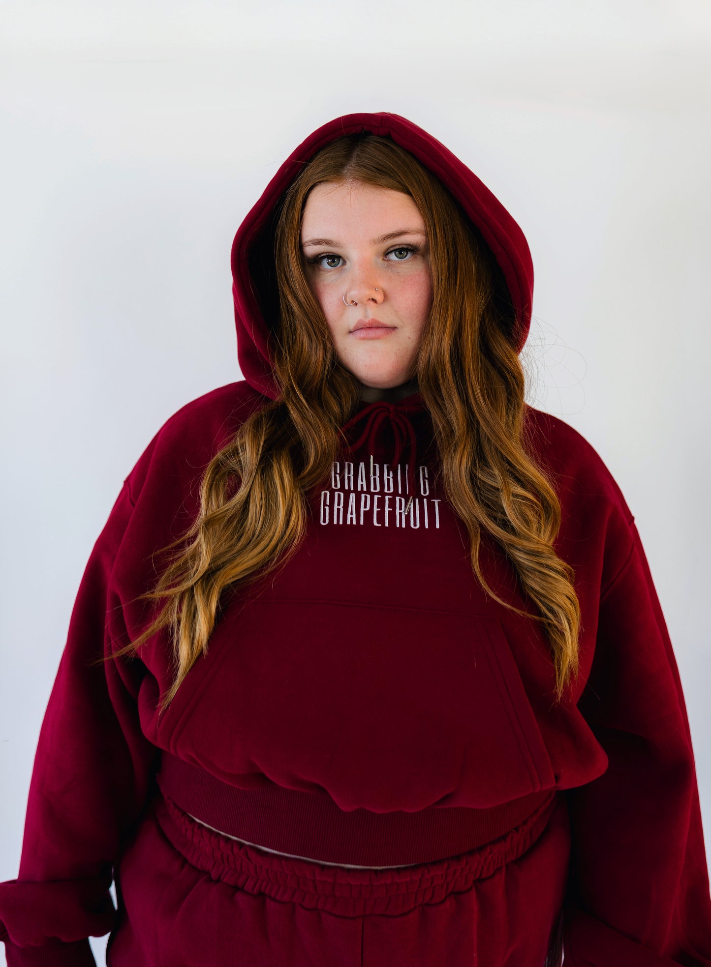 Fireside Maroon - Cropped Hoodie