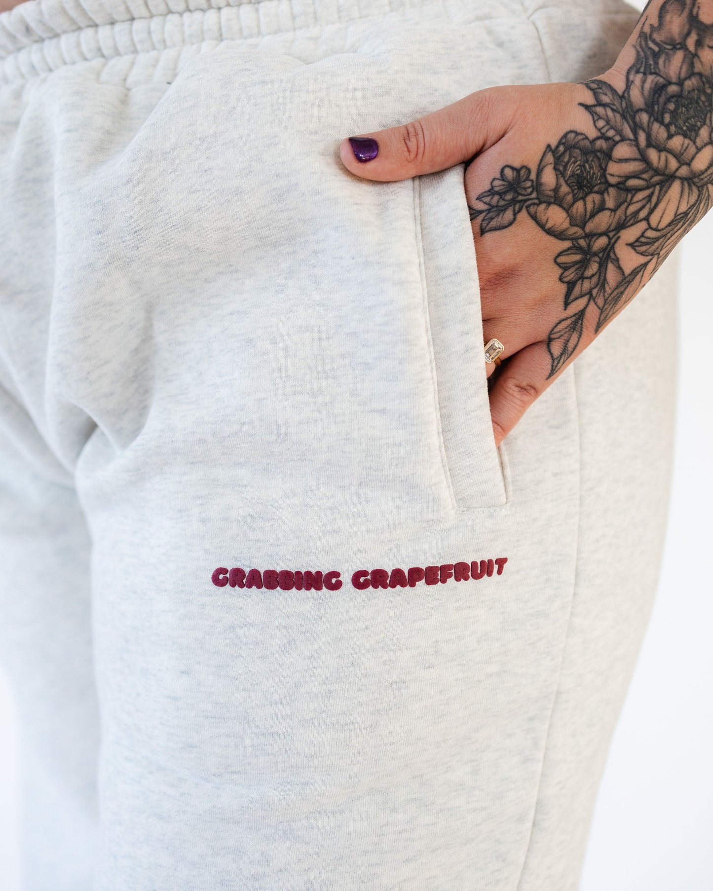 PRE-ORDER ONLY - Merlot & Me - Grey Sweatpants