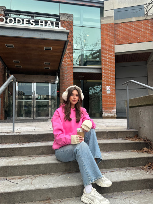 Sunday Funday Pink Puff Hoodie