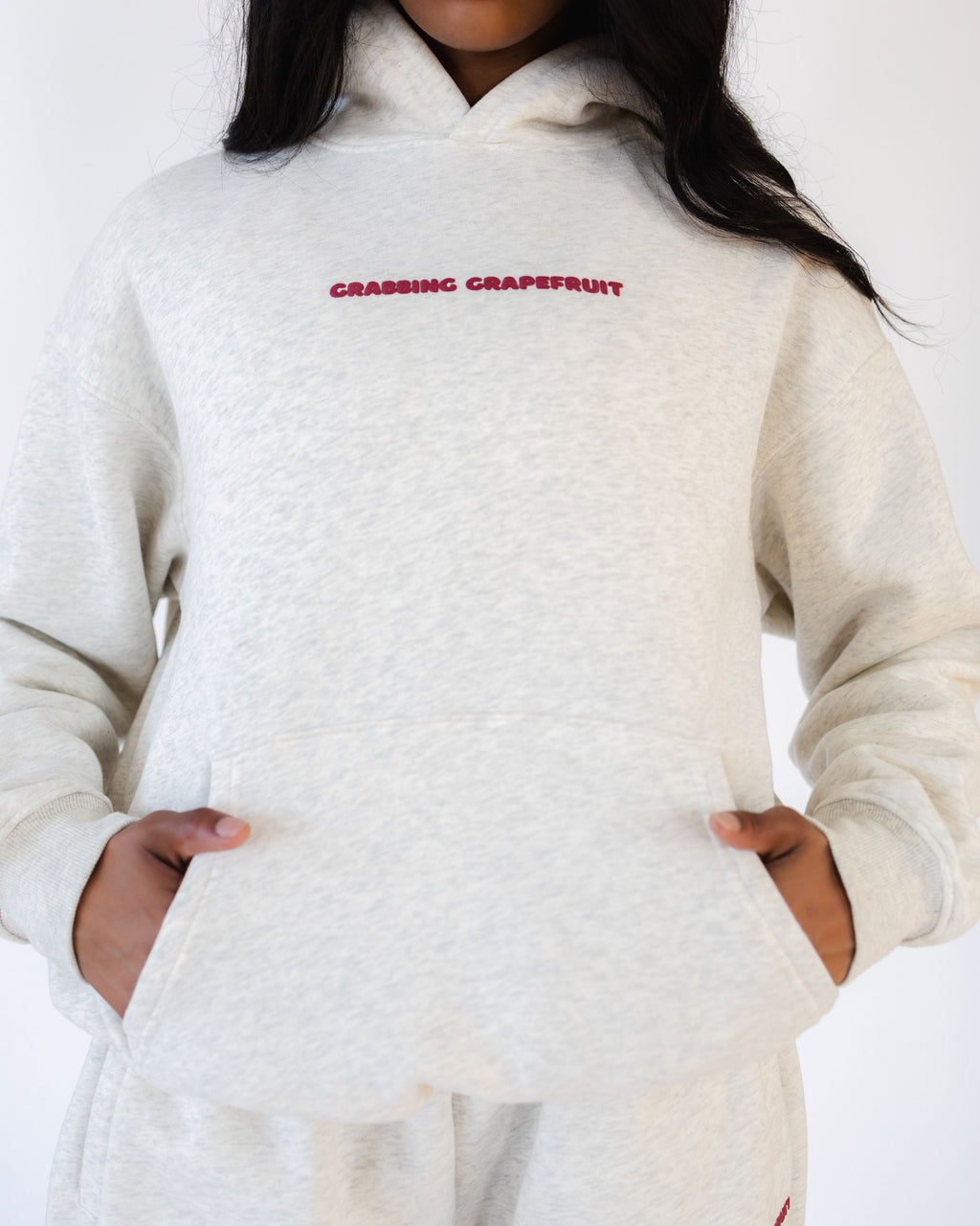 Merlot & Me Grey Hoodie