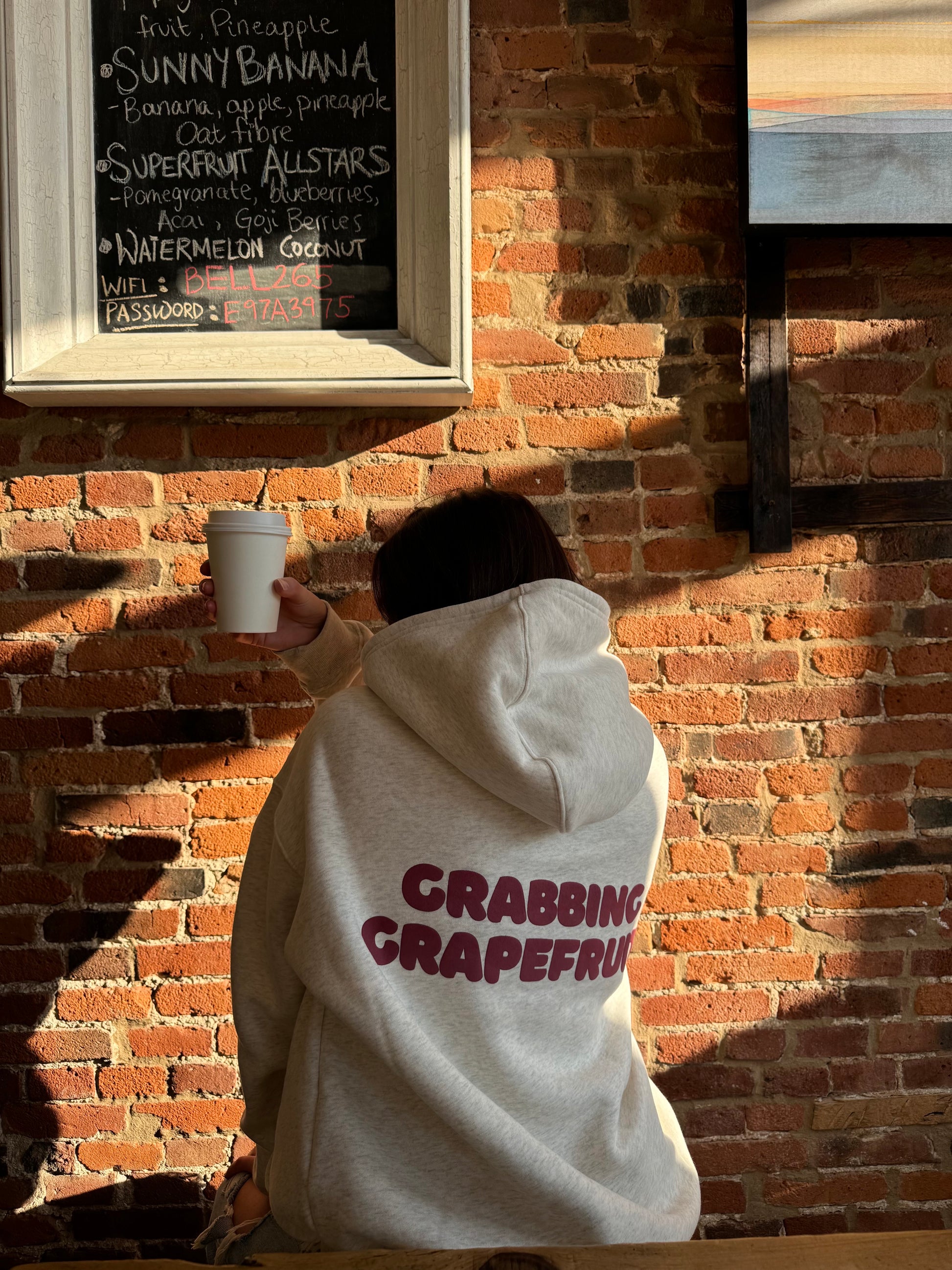 Merlot & Me Grey Hoodie
