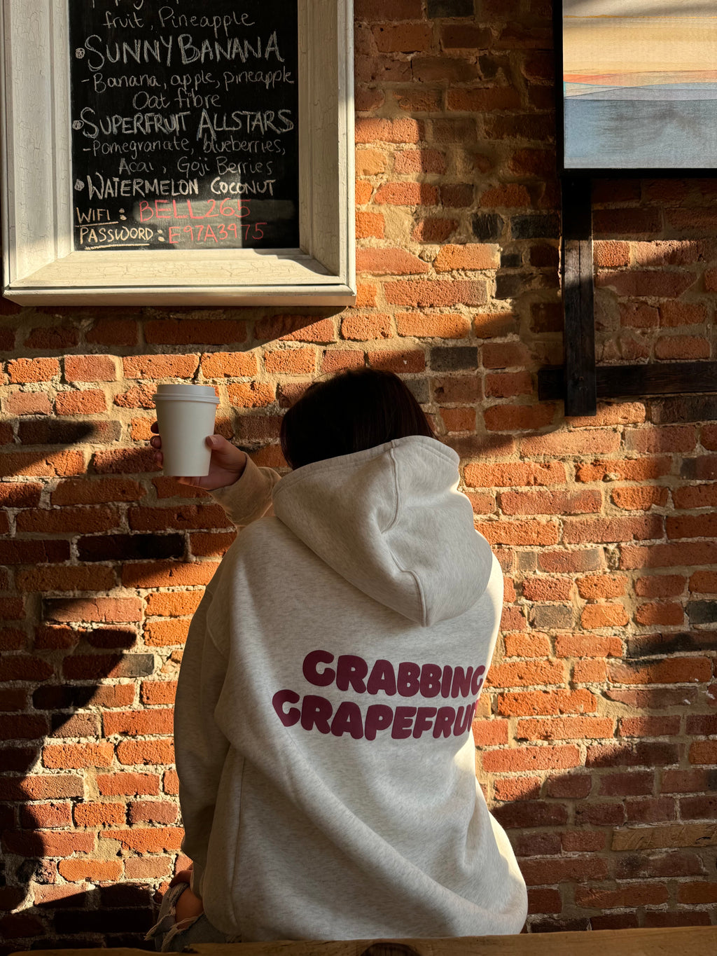 Merlot & Me Grey Hoodie
