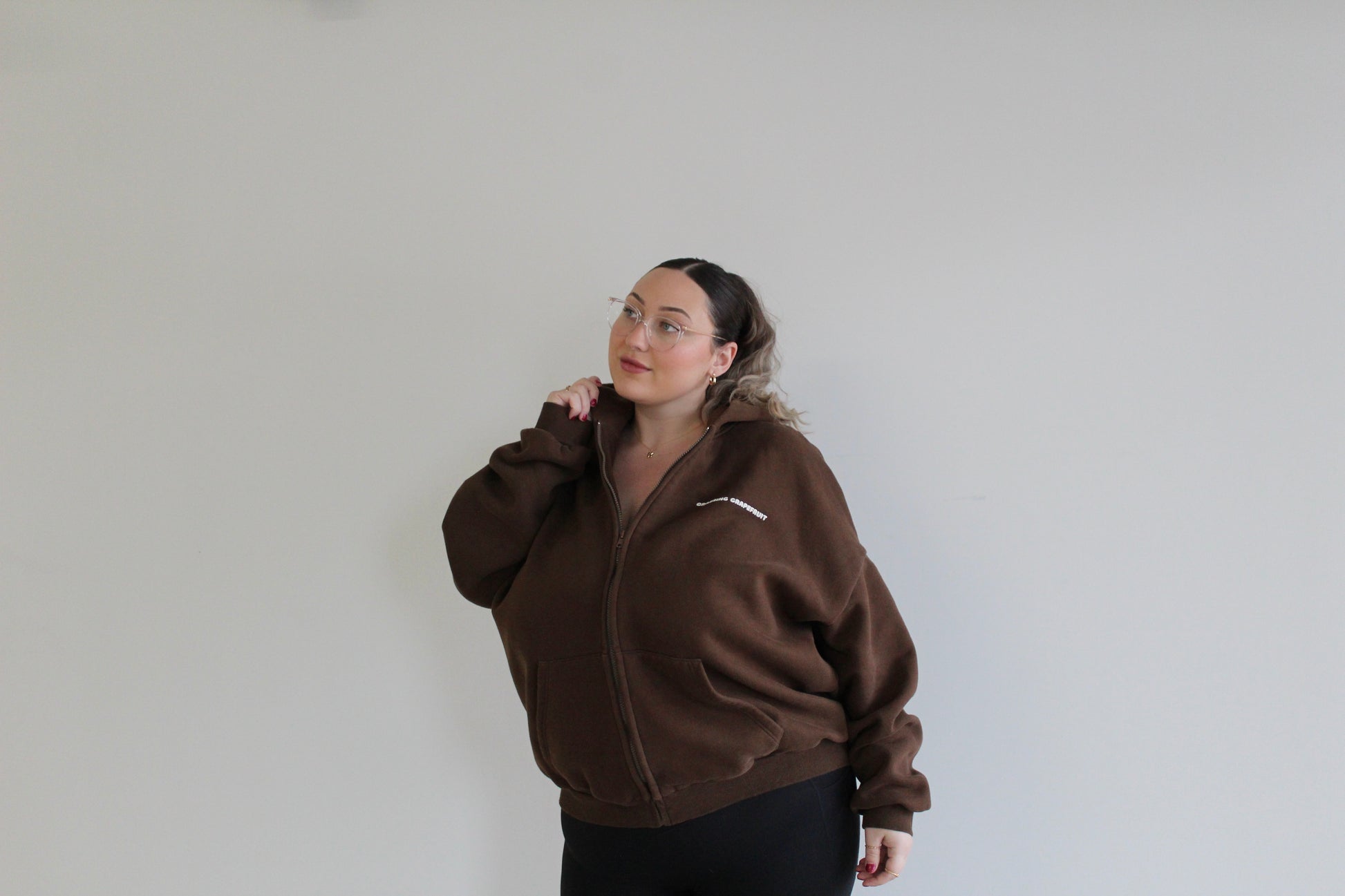 After Hours Espresso - Full Length Zip Up Hoodie