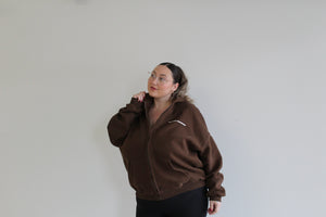 After Hours Espresso - Full Length Zip Up Hoodie