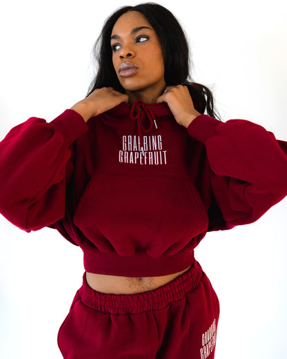 Fireside Maroon - Cropped Hoodie