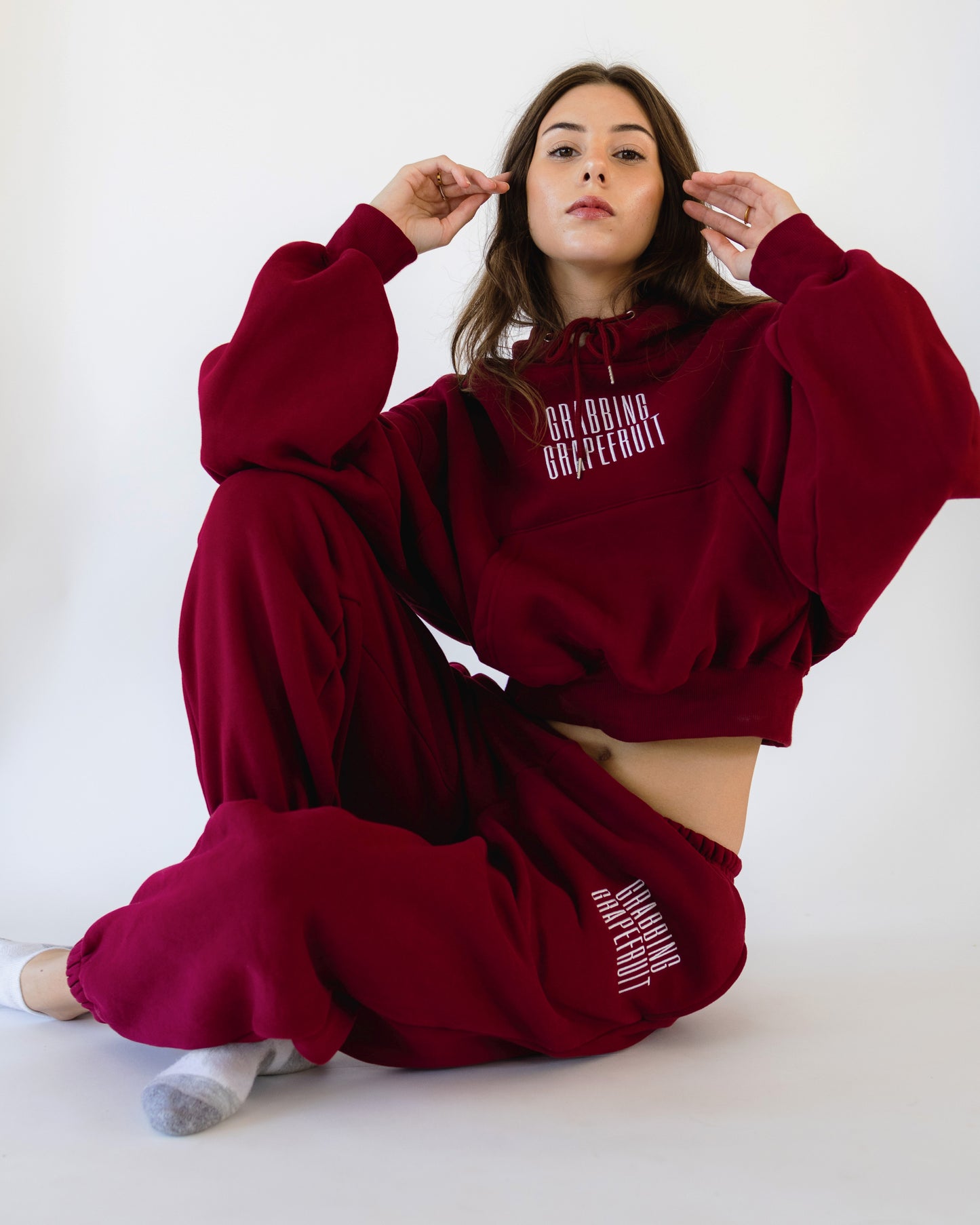 Fireside Maroon - Cropped Hoodie