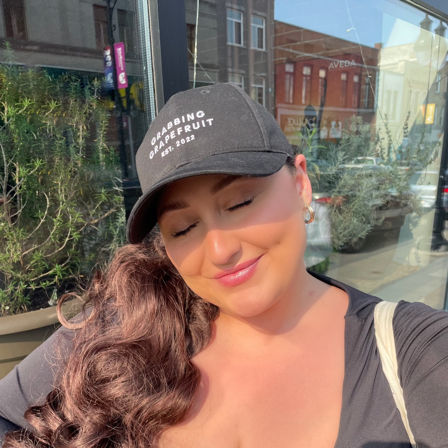 Black Ball Cap with White Embroidery