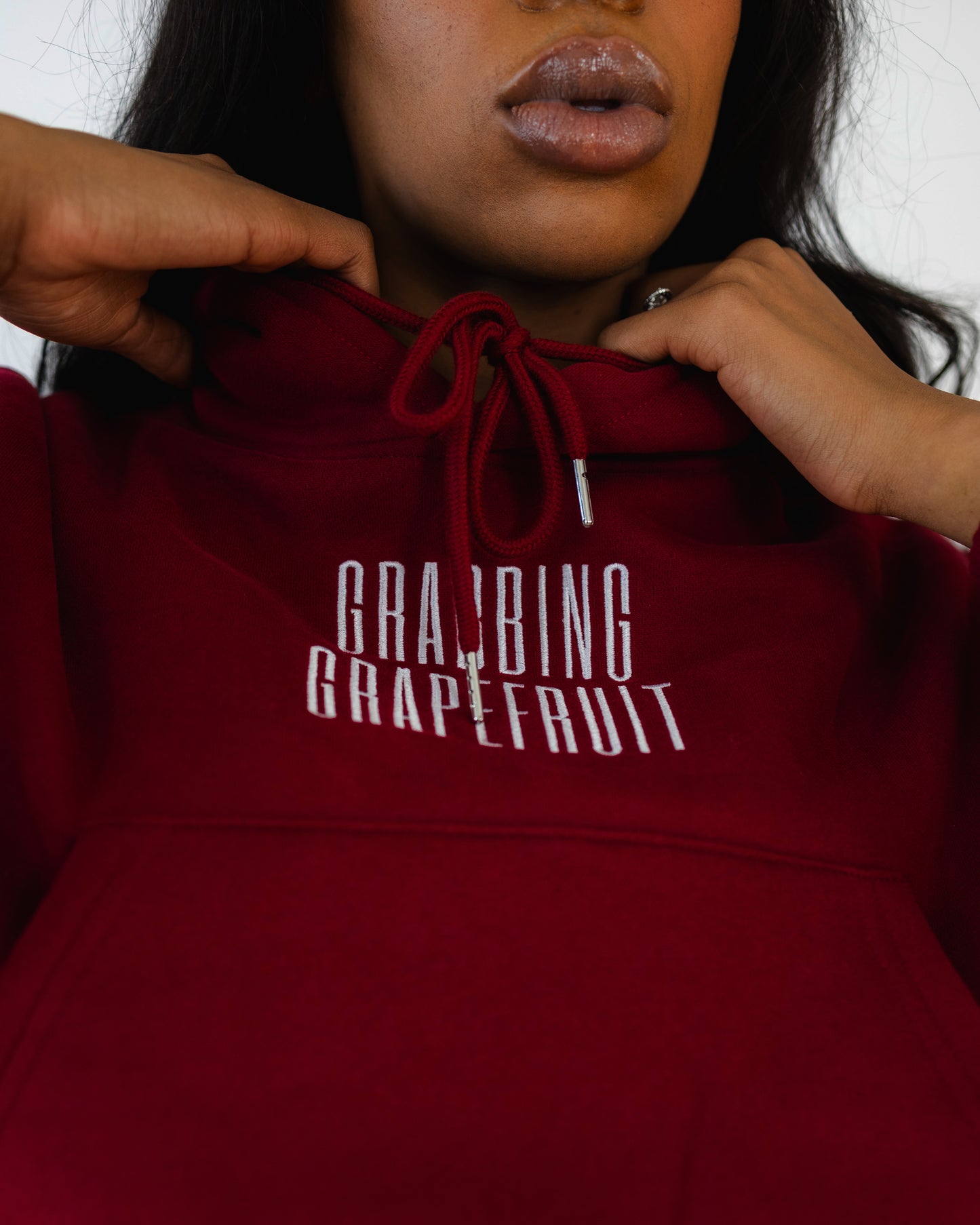 Fireside Maroon - Cropped Hoodie