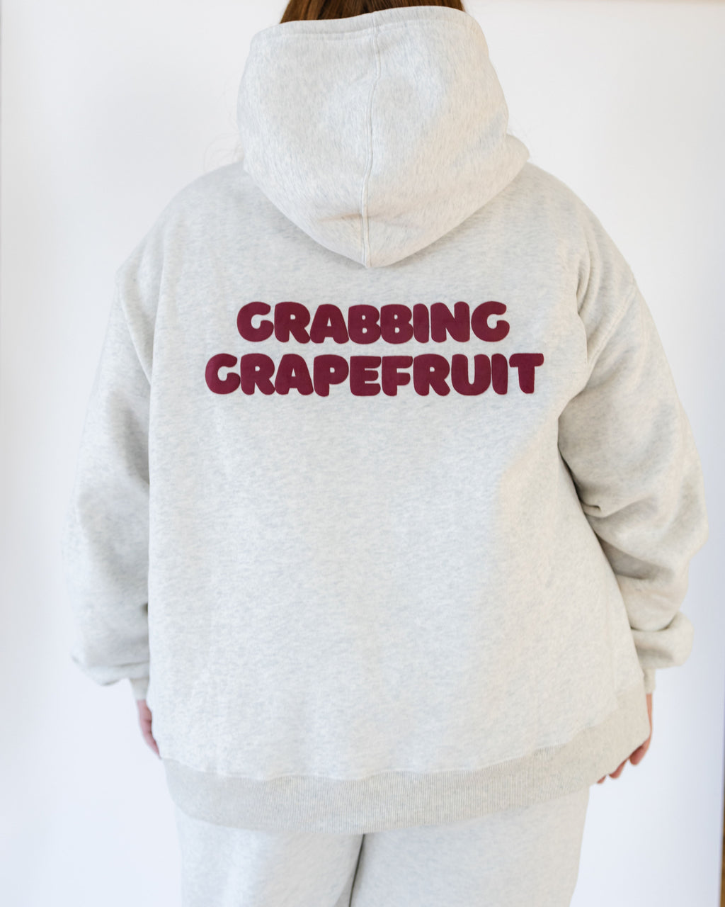 Merlot & Me Grey Hoodie