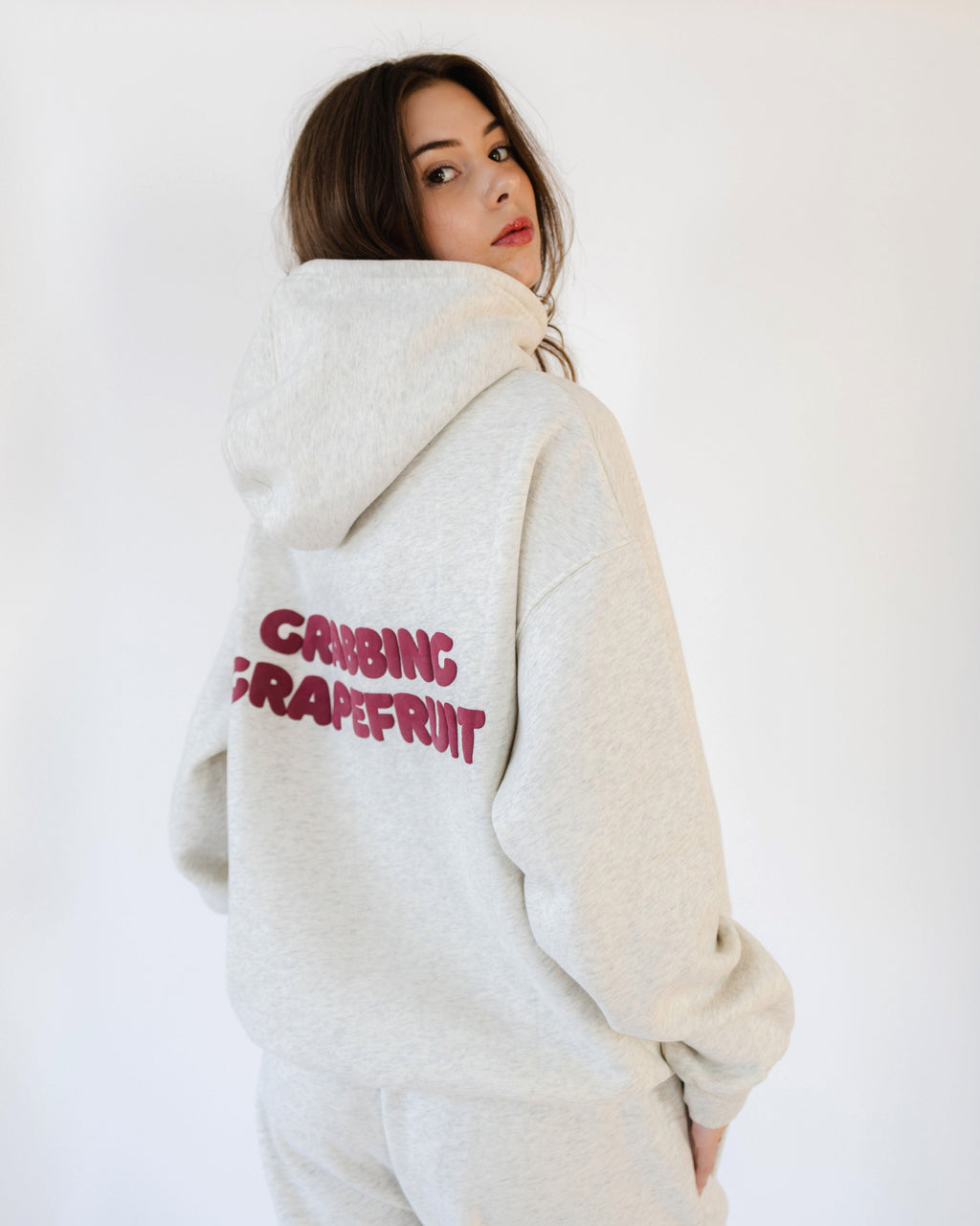 Merlot & Me Grey Hoodie