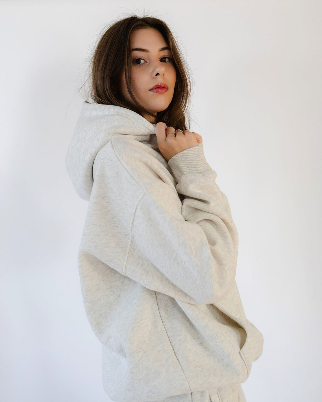Merlot & Me Grey Hoodie