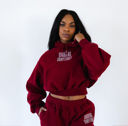 Fireside Maroon - Cropped Hoodie